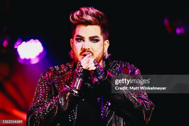 Adam Lambert performs during the OUTLOUD: Raising Voices concert series at Los Angeles Memorial Coliseum on June 06, 2021 in Los Angeles, California.