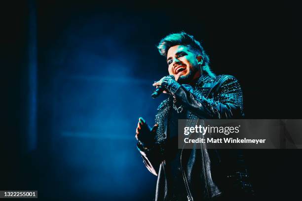 Adam Lambert performs during the OUTLOUD: Raising Voices concert series at Los Angeles Memorial Coliseum on June 06, 2021 in Los Angeles, California.