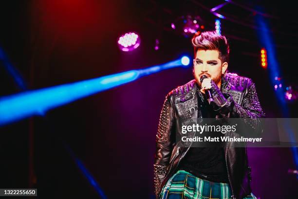 Adam Lambert performs during the OUTLOUD: Raising Voices concert series at Los Angeles Memorial Coliseum on June 06, 2021 in Los Angeles, California.