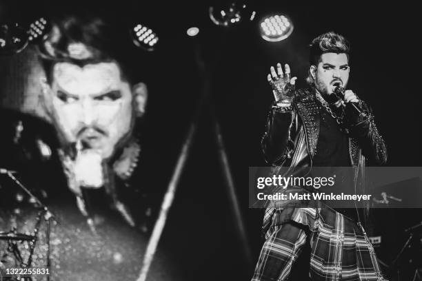 Adam Lambert performs during the OUTLOUD: Raising Voices concert series at Los Angeles Memorial Coliseum on June 06, 2021 in Los Angeles, California.