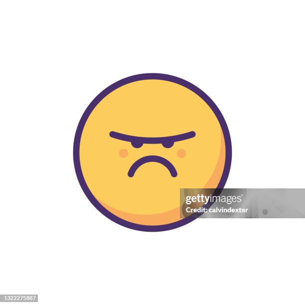 emoticon design cute big head - fury stock illustrations