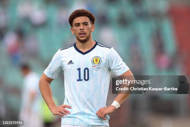 Che Adams of Scotland looks dejected during the international friendly match between Luxembourg and Scotland at Stade Josy Barthel on June 06, 2021...