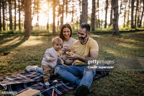 family picnic - sandwich generation stock pictures, royalty-free photos & images