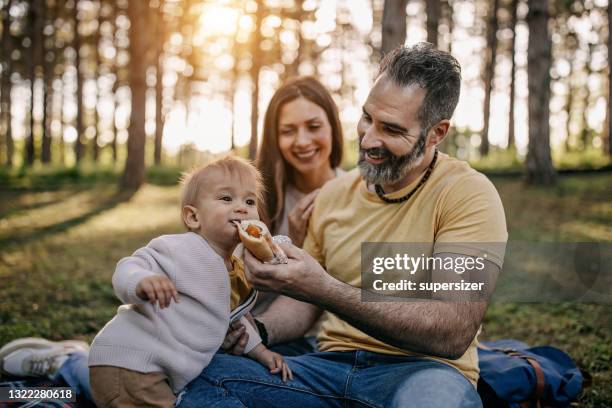 family picnic - sandwich generation stock pictures, royalty-free photos & images