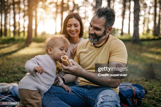 family picnic - sandwich generation stock pictures, royalty-free photos & images