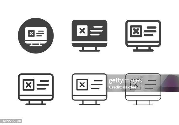 online cancellation form icons - multi series - the x files stock illustrations