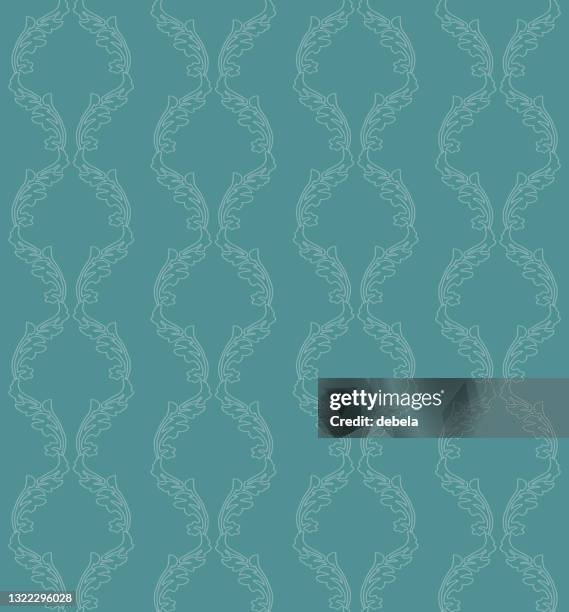 blue damask luxury decorative textile pattern - damask stock illustrations