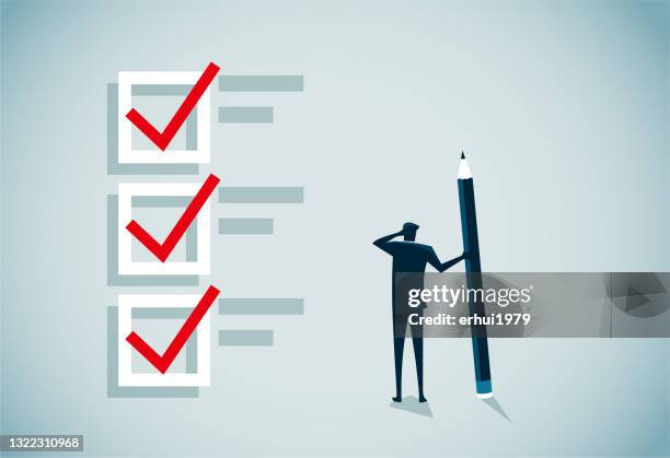 questionnaire - check list stock illustrations