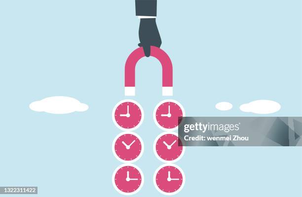 stockillustraties, clipart, cartoons en iconen met time - hoefijzermagneet