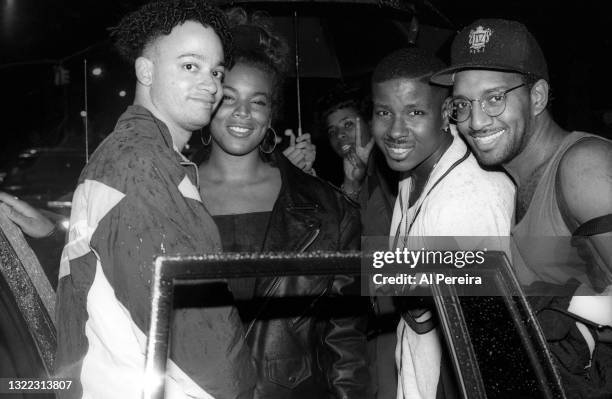 The group Kid 'n Play attend when Rapper MC Lyte performs At The Shelter on September 23, 1991 New York City.