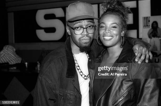 Gizmo and Wendy Williams attend when Rapper MC Lyte performs At The Shelter on September 23, 1991 New York City.