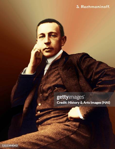 Sergey Vassilievich Rachmaninov at young age, Russian pianist and composer .
