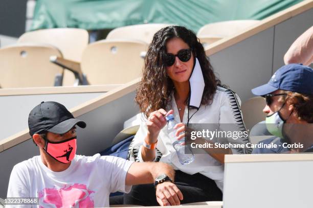 Rafael Nadal wife Xisca Perello attends the French Open 2021 at Roland Garros on June 07, 2021 in Paris, France.