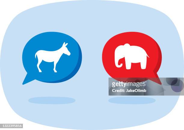 us-partei rede blase doodle - republican party stock-grafiken, -clipart, -cartoons und -symbole