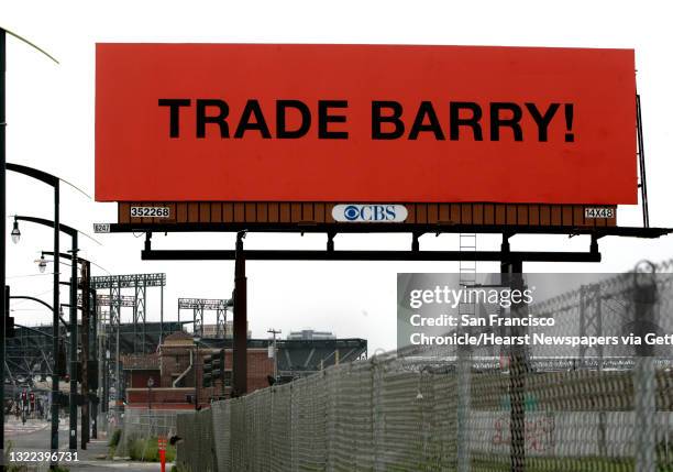 Tradebarry_015_ls.JPG A billboard went up Saturday on the south side of AT&T park proclaiming a constroversial game plan for the Giant's new season...