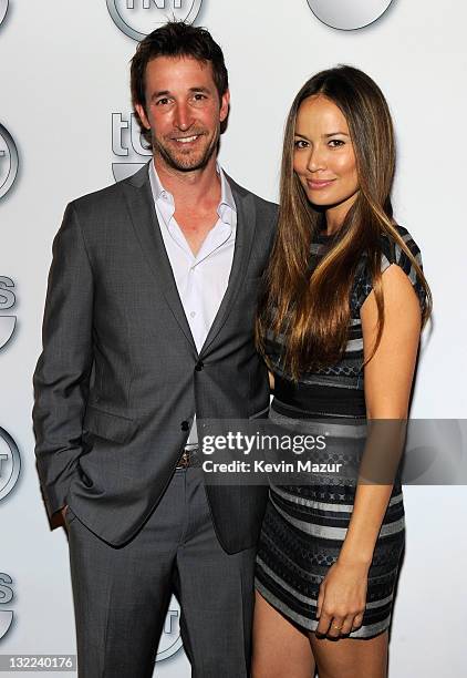 Actor Noah Wylie and actress Moon Bloodgood attend the TEN Upfront 2011 at Hammerstein Ballroom on May 18, 2011 in New York City....