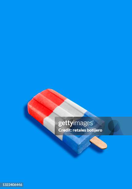 red, white and blue ice pops - fourth of july stock pictures, royalty-free photos & images