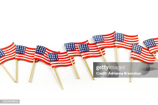 american flag toothpicks - american flag small stock pictures, royalty-free photos & images