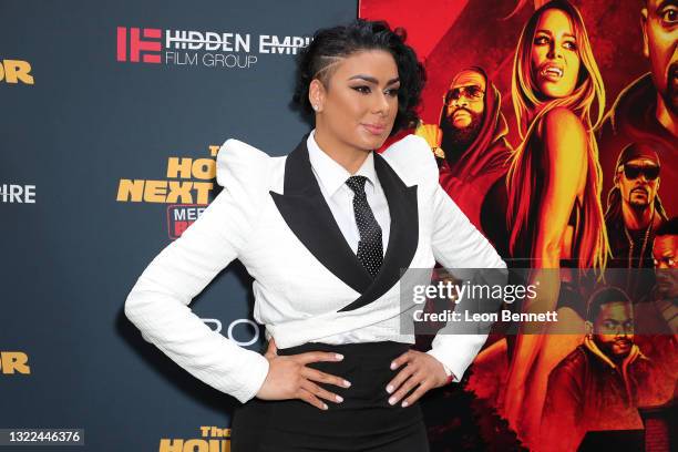 Laura Govan attends the Black Carpet Premiere of Hidden Empire's new film "The House Next Door: Meet the Blacks 2" at Regal LA Live: A Barco...