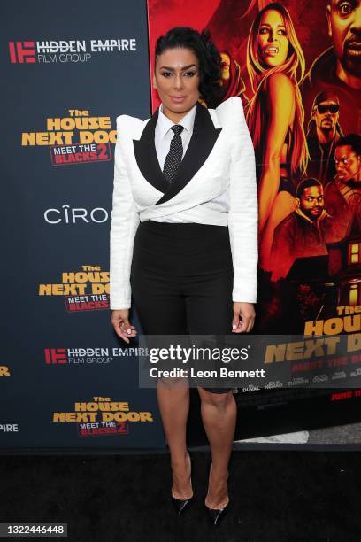 Laura Govan attends the Black Carpet Premiere of Hidden Empire's new film "The House Next Door: Meet the Blacks 2" at Regal LA Live: A Barco...