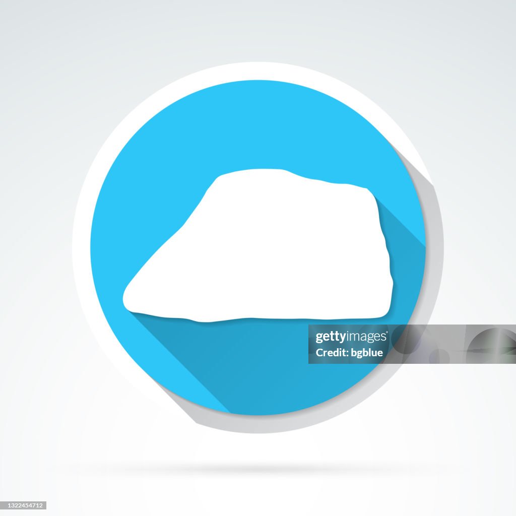 Jarvis Island map icon - Flat Design with Long Shadow