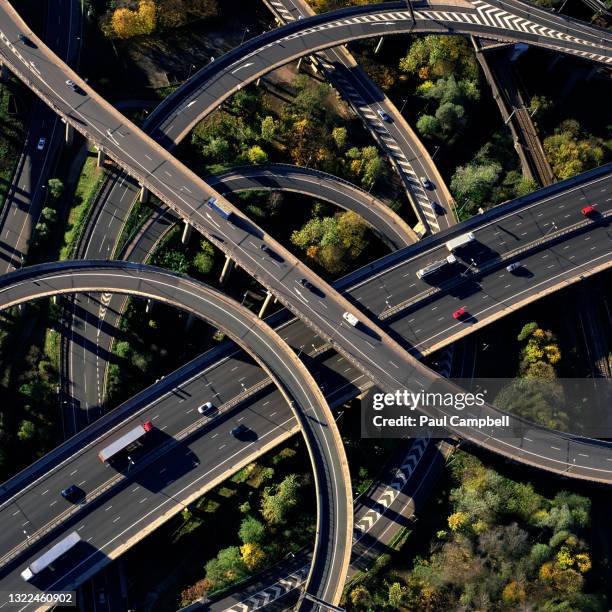 uk, west midlands, birmingham, gravelly hill interchange - birmingham england photos et images de collection