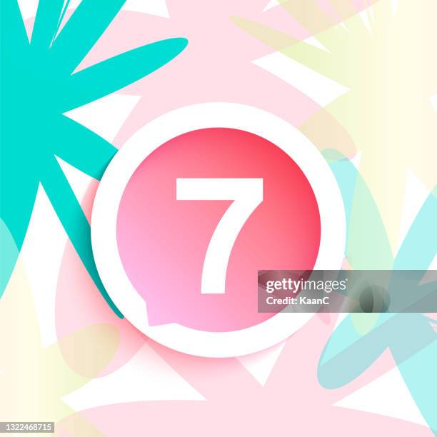 step number stock illustration on abstract background, speech bubble line vector - 9 circle diagram stock illustrations