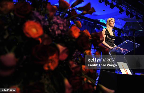 Alexandra Reeve Givens speaks onstage the Christopher & Dana Reeve Foundation's A Magical Evening 20th Anniversary Gala at The New York Marriott...