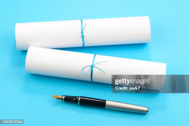 documents - rolled up stock pictures, royalty-free photos & images