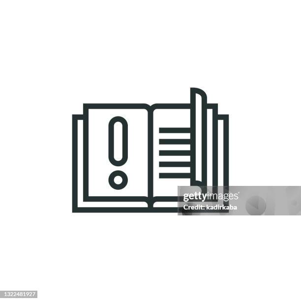 handbook line icon - handbook stock illustrations