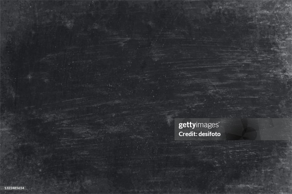 Schwarz gefärbte grobe Textur Grunge Vektor Hintergründe wie eine Tafel mit grauen Flecken von Kratzern überall