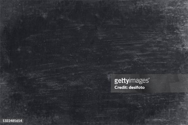 stockillustraties, clipart, cartoons en iconen met zwarte gekleurde ruwe textuur grunge vectorachtergronden als een bord met grijze tekens van krassen overal - blanco color