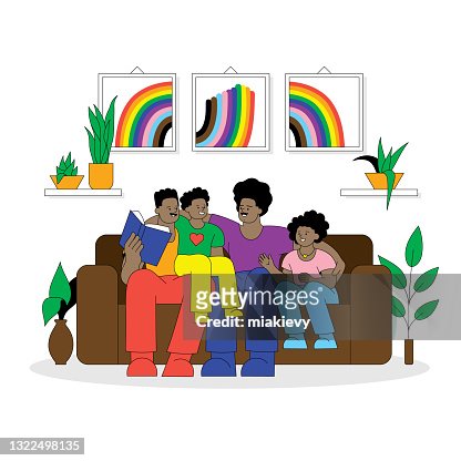 670 Family Living Room High Res Illustrations - Getty Images