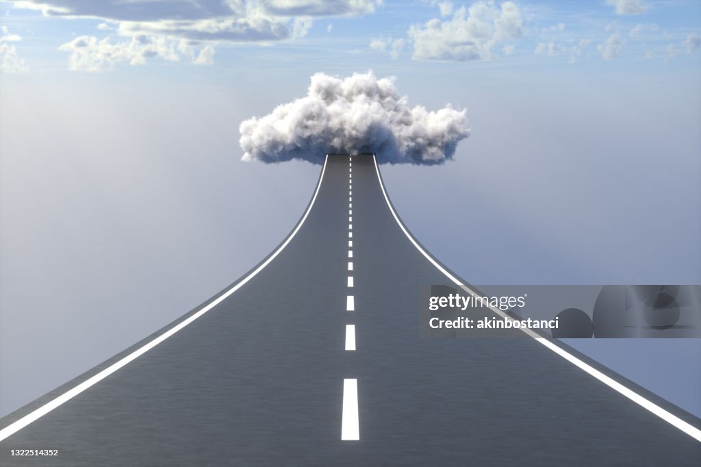 Empty Road to Clouds
