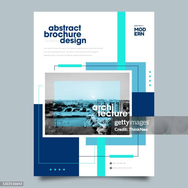 modern brochure design for business presentation - architecture drawing background stock illustrations