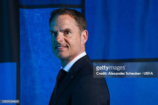 Netherlands manager Frank De Boer poses during the official UEFA Euro 2020 media access day on June 07, 2021 in Zeist, Netherlands.