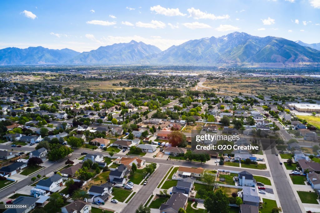 Suburban Utah Nachbarschaft Luftaufnahme