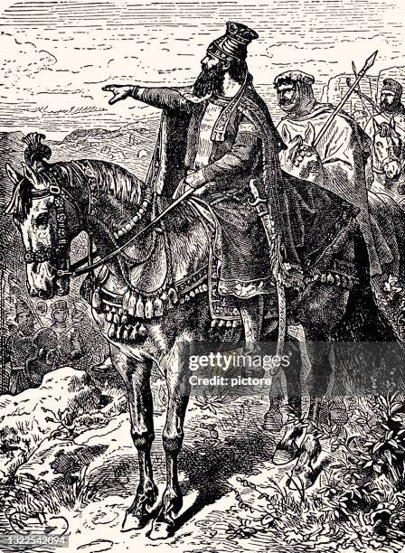 cyrus the great -xxxl with lots of details- - cyrus persia stock illustrations