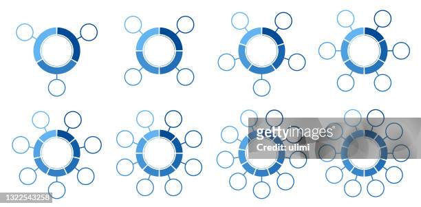 circle charts - infographic stock illustrations
