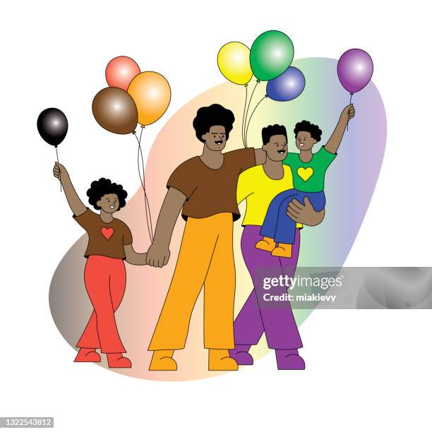 lgbtq family - gay men holding hands stock illustrations