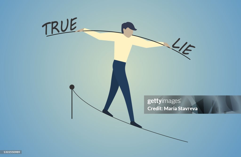 Truth Picture Concept Truth And Lie High-Res Vector Graphic - Getty Images