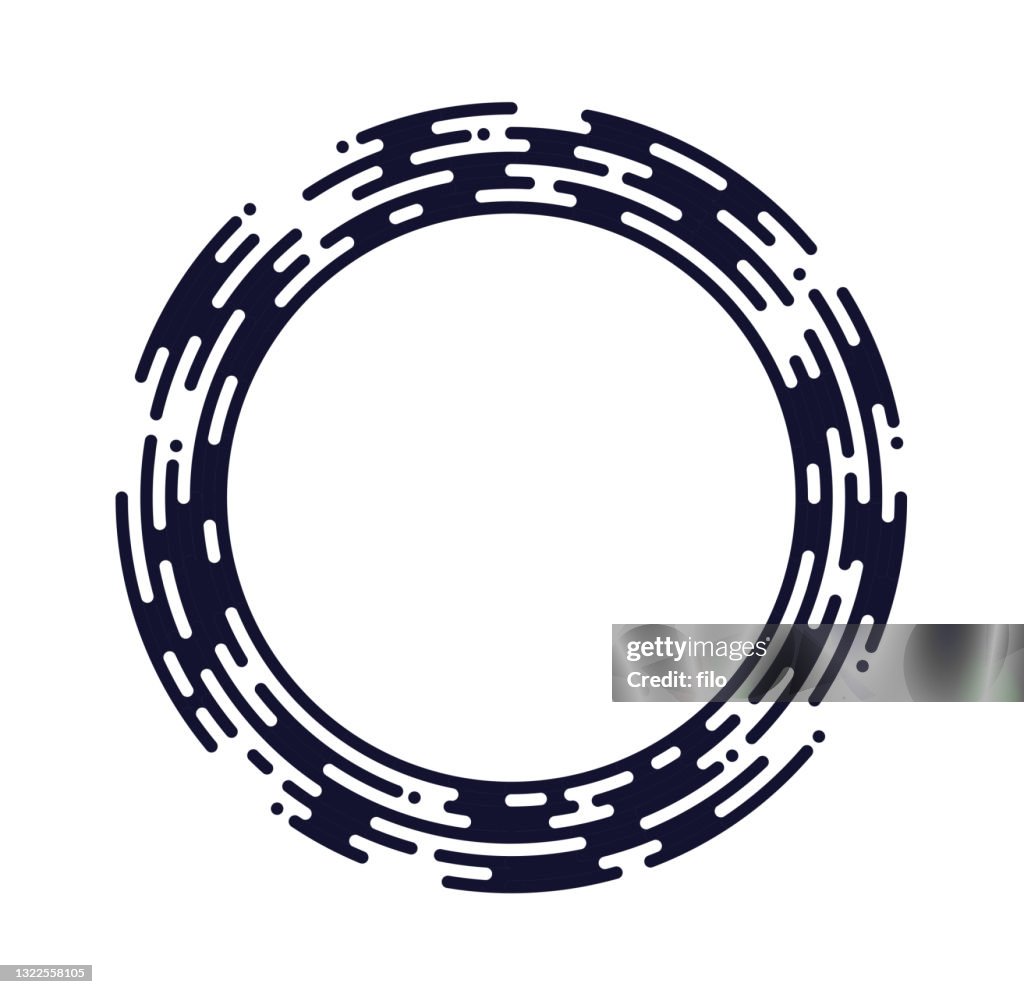 Cute Line Rounded Rectangle Riple Round Circle Frame Ripples High-Res Vector Graphic - Getty Images