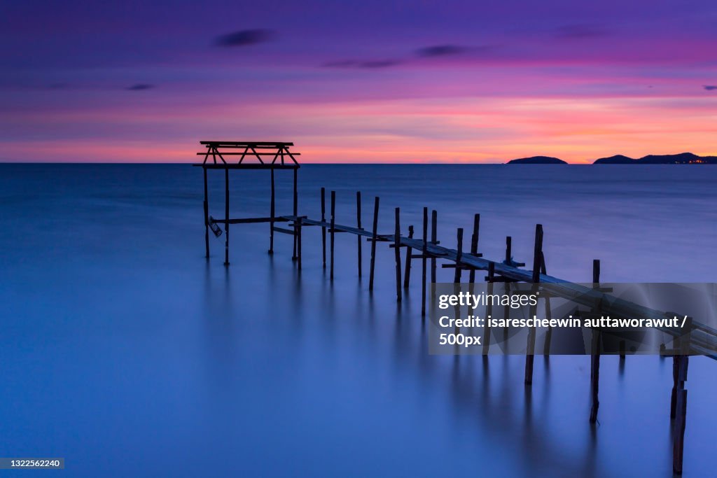 Scenic view of sea against sky during sunset,Thailand