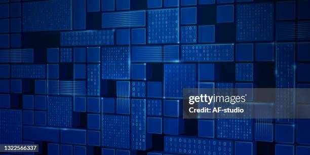 abstract blockchain network background - mining machinery stock illustrations