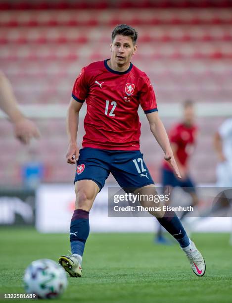 Lukas Masopust of the Czech Republic in action during the international friendly match between the Czech Republic and Albania at Generali Arena on...