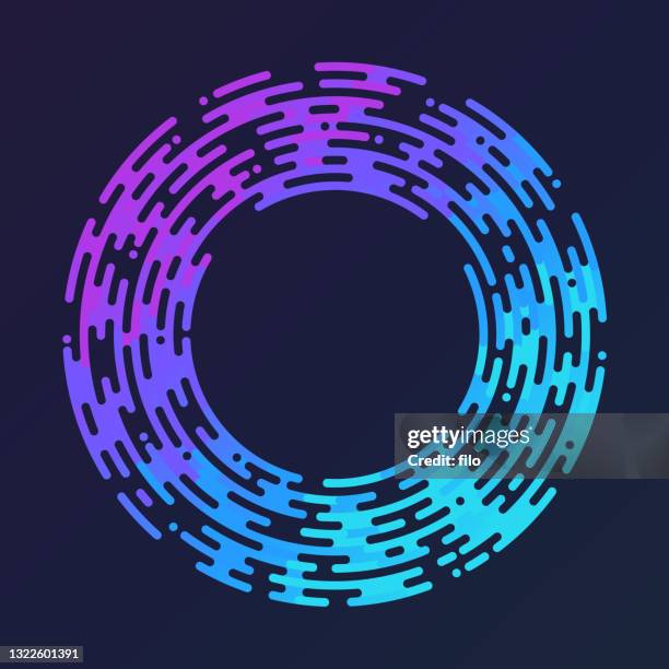 round circle frame design element ripple line shape - letter o stock illustrations