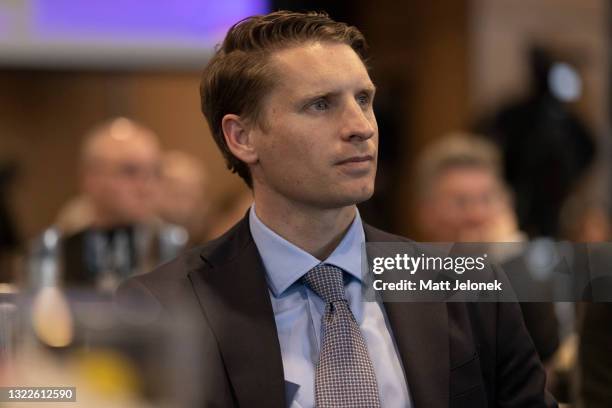 Andrew Hastie attends a luncheon at the Perth USAsia Centre on June 9, 2021 in Perth, Australia. Prime Minister Scott Morrison gave a keynote address...