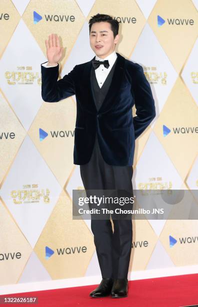 Actor Jo Jung-Seok attends a photo call of 2019 SBS Drama Awards at SBS Prism Tower on December 31, 2019 in Seoul, South Korea.