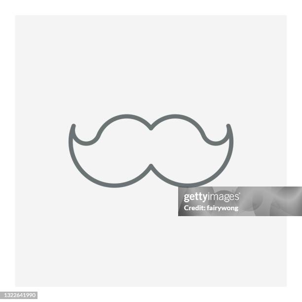 mustache icon - false eyelashes stock illustrations