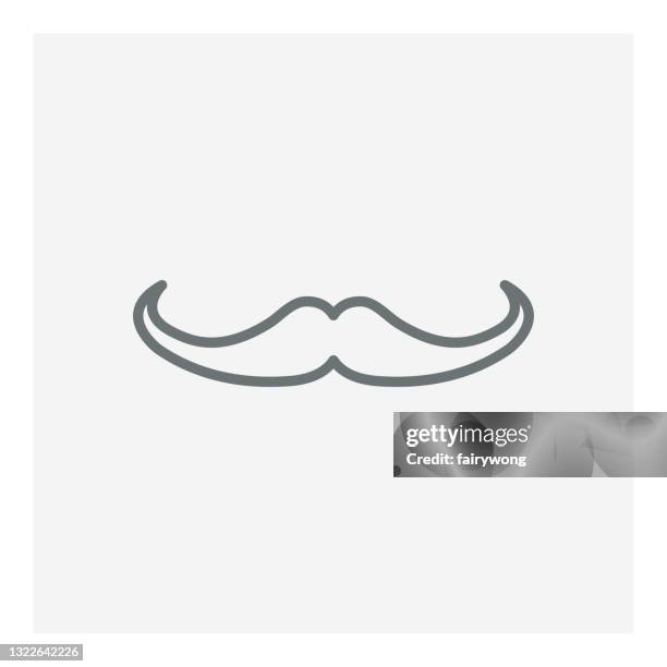 mustache icon - false eyelashes stock illustrations